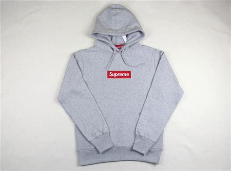 Supreme Box Logo Felpa Grigia Taglia M .